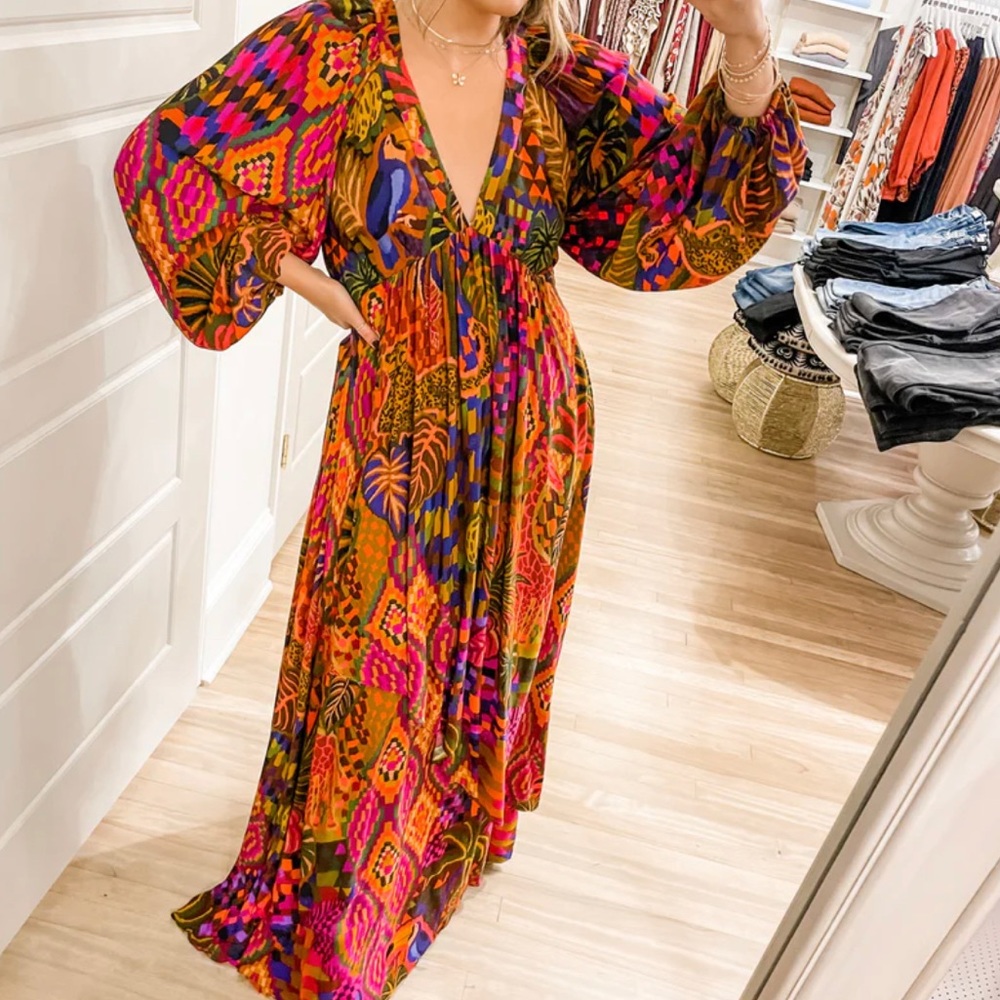 Farm rio JUNGLE ANIMALS TAPESTRY MAXI DRESS never worn